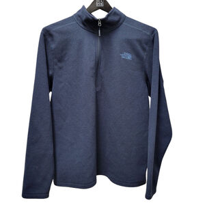 North Face Embroidered Logo Sweater Quarter Zip Fleece Size XL Men's Excellent